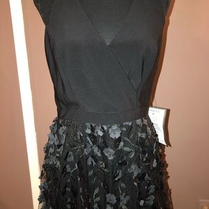 Black dress with slit at the bottom